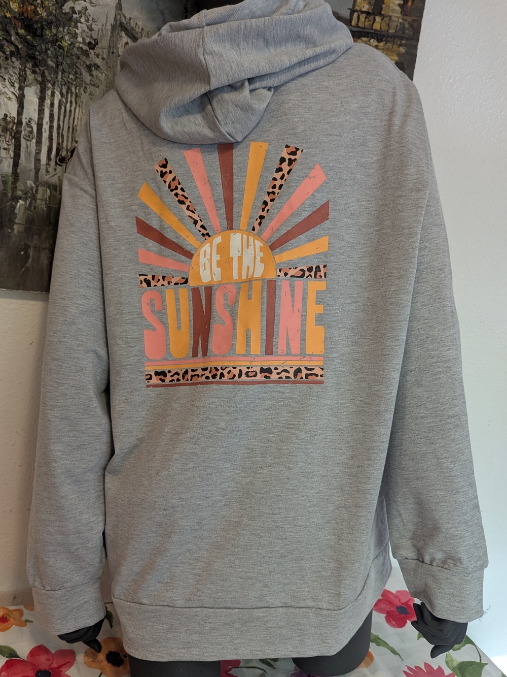 Be The Sunshine Graphic Hoodie - Gray